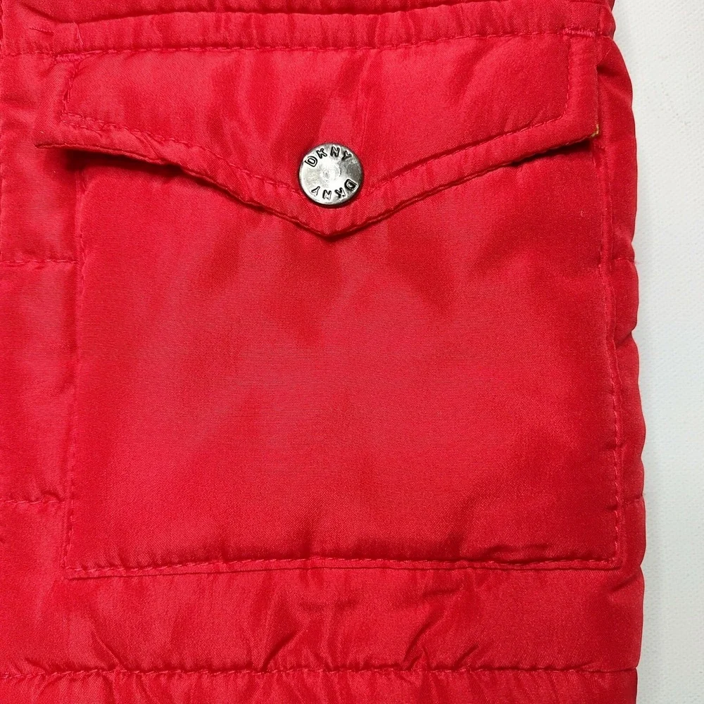DKNY Baby‎ Toddler 24m Hooded Puffer Vest Red & Blue